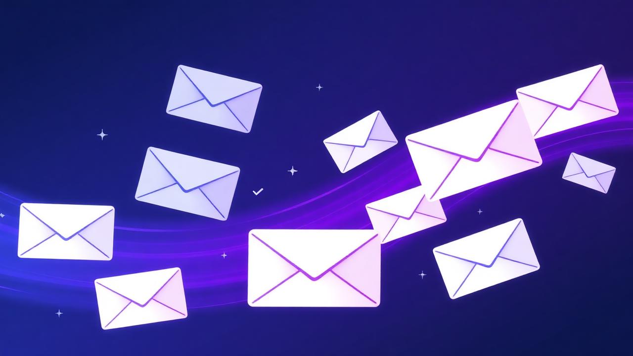 Verified emails flowing through a pipeline